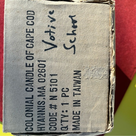 Vintage Colonial Candle Porcelain Votive School Candle Holder - Picture 5 of 5